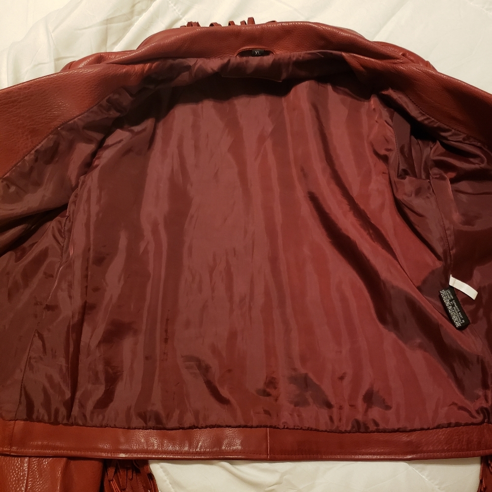 Womans Leather Motorcycle Jacket - image 4